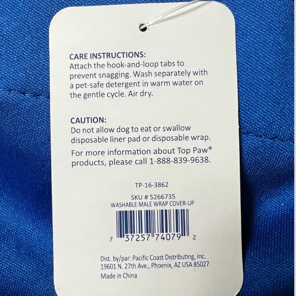 NWT 2 Top Paw Washable Male Wrap Cover-Ups and 28 Disposable Wraps Size Medium